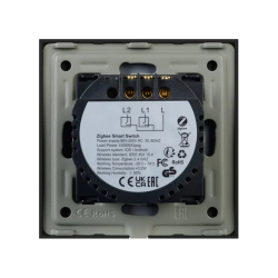 Выключатель сенсорный SWT-OMALI-S02-ZB-BK (250V, 10A, Zigbee) (Arlight, Стекло) 050040