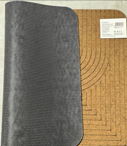 Коврик придверный влаговпитывающий Змейка Лазер без канта коричневый