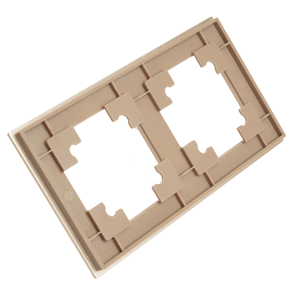 Рамка 2-местная, металл, STEKKER, MFR00-7002-02 , серия Катрин, шампань 50014