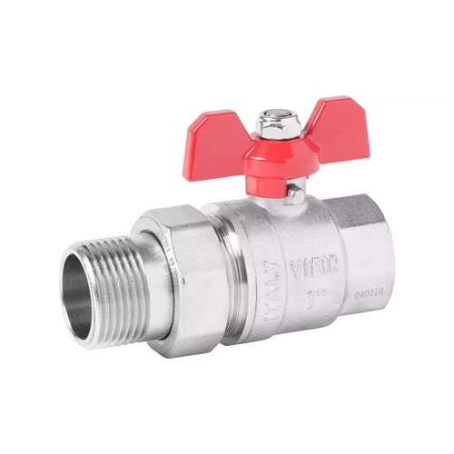 Кран шар. с амер. 1 1/4'' баб. крас. Vieir VR204-04