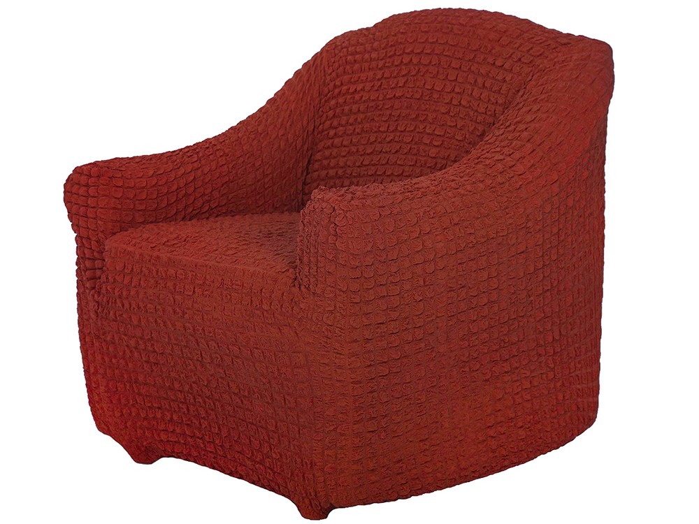 Чехол на кресло без оборки Модерн, цвет Терракот