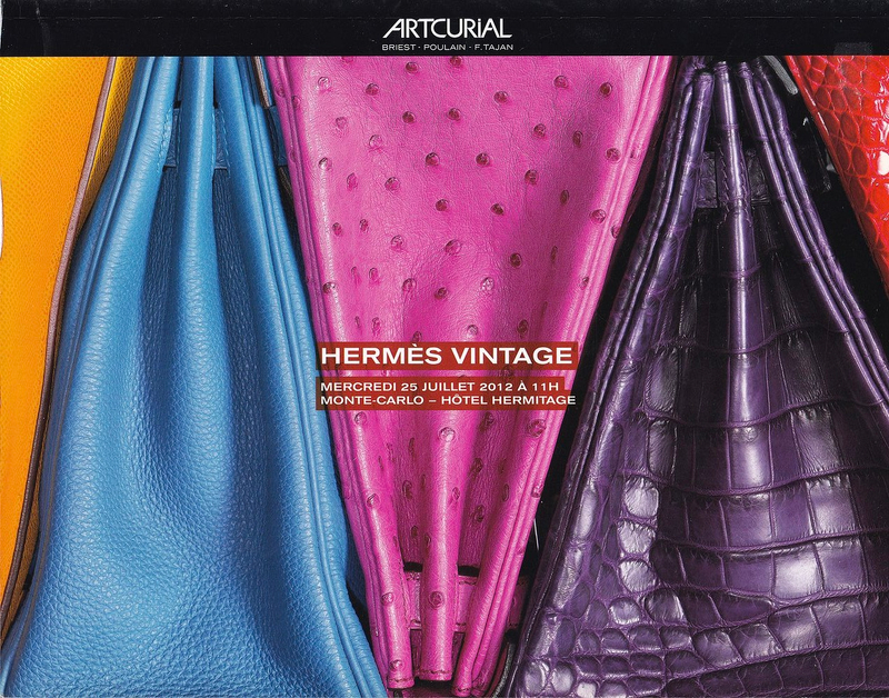 Каталог аукциона Artcurial, Париж, Винтажные сумки Hermes от 25 июля 2012 года