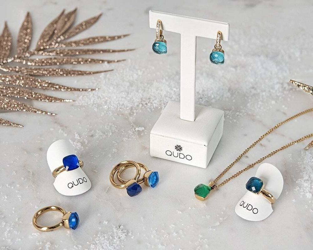 Кольцо Qudo Firenze sapphire 19 мм 611727 BL/RG