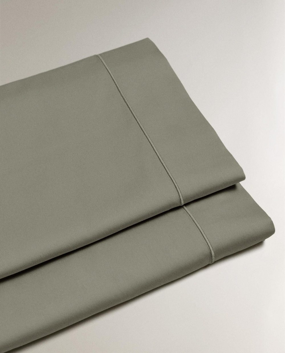 Zara Home - Простыня из сатина с подолом (300 нитей), синий, 270x280 см