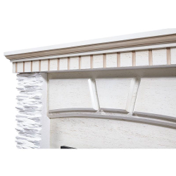 Каминокомплект:Очаг Electrolux EFP/P-1020LS с порталом Porto Classic камень белый, шпон беленый дуб