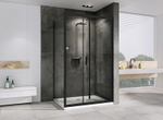 Душевой уголок Abber Sonnenstrand 120x100 AG07120B-S100B профиль Черный стекло прозрачное