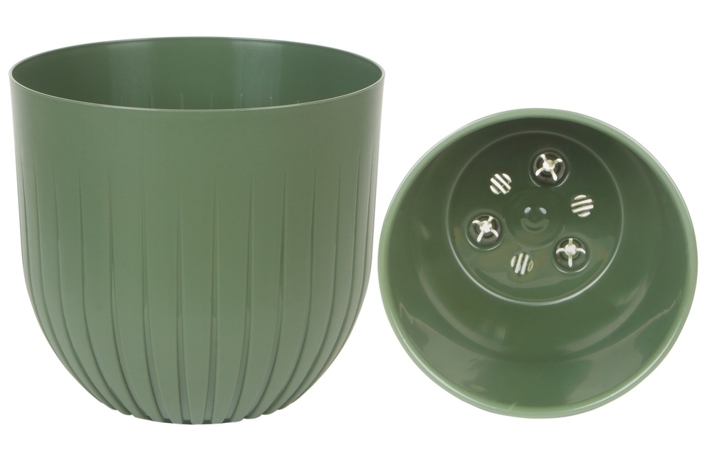 Кашпо Альфа нефрит с вкладкой d13 V1,4л h12,5