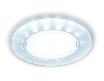 Встраиваемый точечный светильник G214 WH/CH/CLD GX53+3W (LED COLD) хром/матовый Ambrella