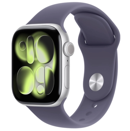 Apple Watch Series 11 GPS 46mm Silver Aluminum Case with Sport Band Purple Fog (Спортивный ремешок цвета Фиолетовый туман) (S/M, 140–190 mm) MEV94