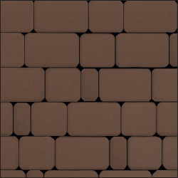 Тротуарная плитка КЛАССИКО гладкий Коричневый, комплект из 3 видов плит Б.1.КО.6