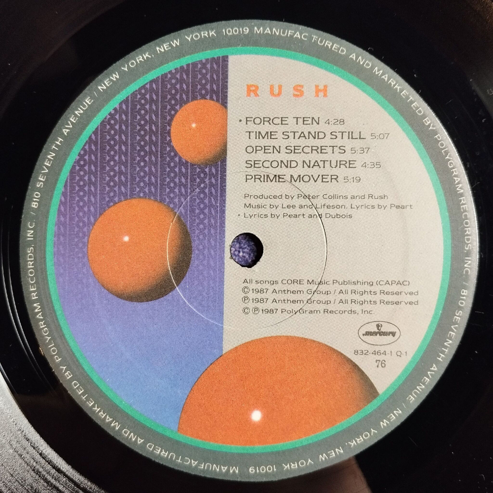 Винтажная виниловая пластинка LP Rush Hold Your Fire (USA 1987)