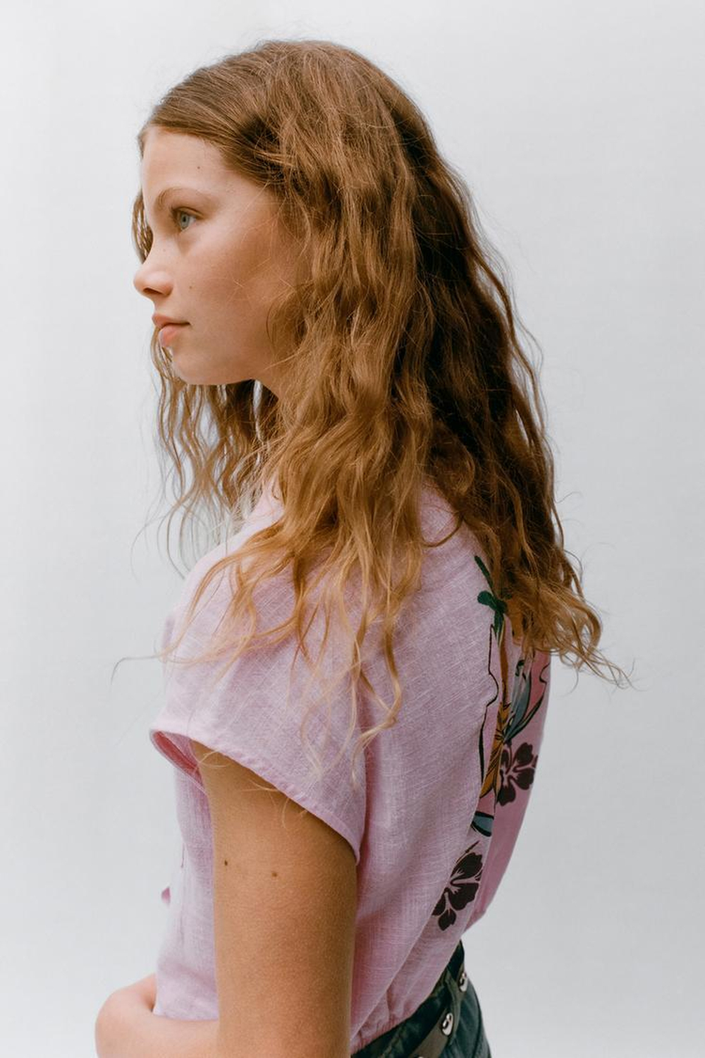 ZARA РУБАШКА С УЗОРОМ LILO & STITCH © DISNEY, РОЗОВЫЙ