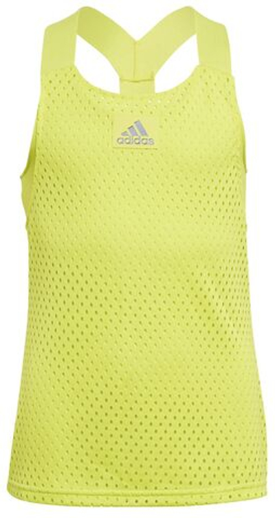 Футболка для девочки теннисная Adidas Heat Ready Primeblue Y-Tank Top - acid yellow