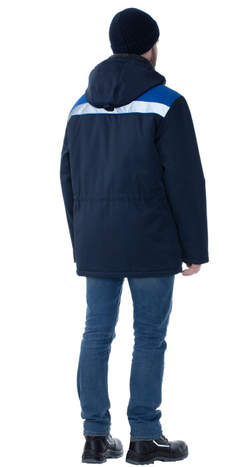 Куртка утепленная мужская "Монтаж" цв.т.син.-вас.