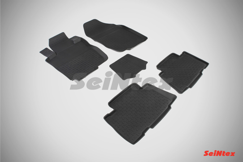 Резиновые коврики с высоким бортом для Toyota RAV4 III 2008-2012, Seintex.82620