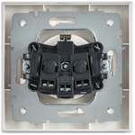 BRITE Розетка 1-местная с заземлением с защитными шторками 16А в сборе РСР14-1-0-БрАБ арктический белый IEK