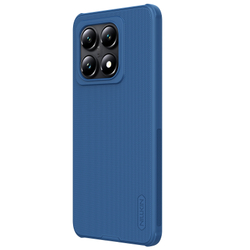 Усиленный двухкомпонентный чехол синего цвета от Nillkin для Xiaomi 14T, серия Super Frosted Shield Pro