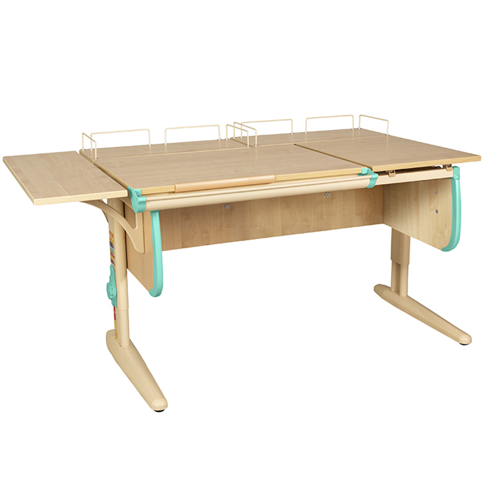 Растущая парта с задними и боковой полками Дэми СУТ 25-02-Б1 (1500×880 мм)