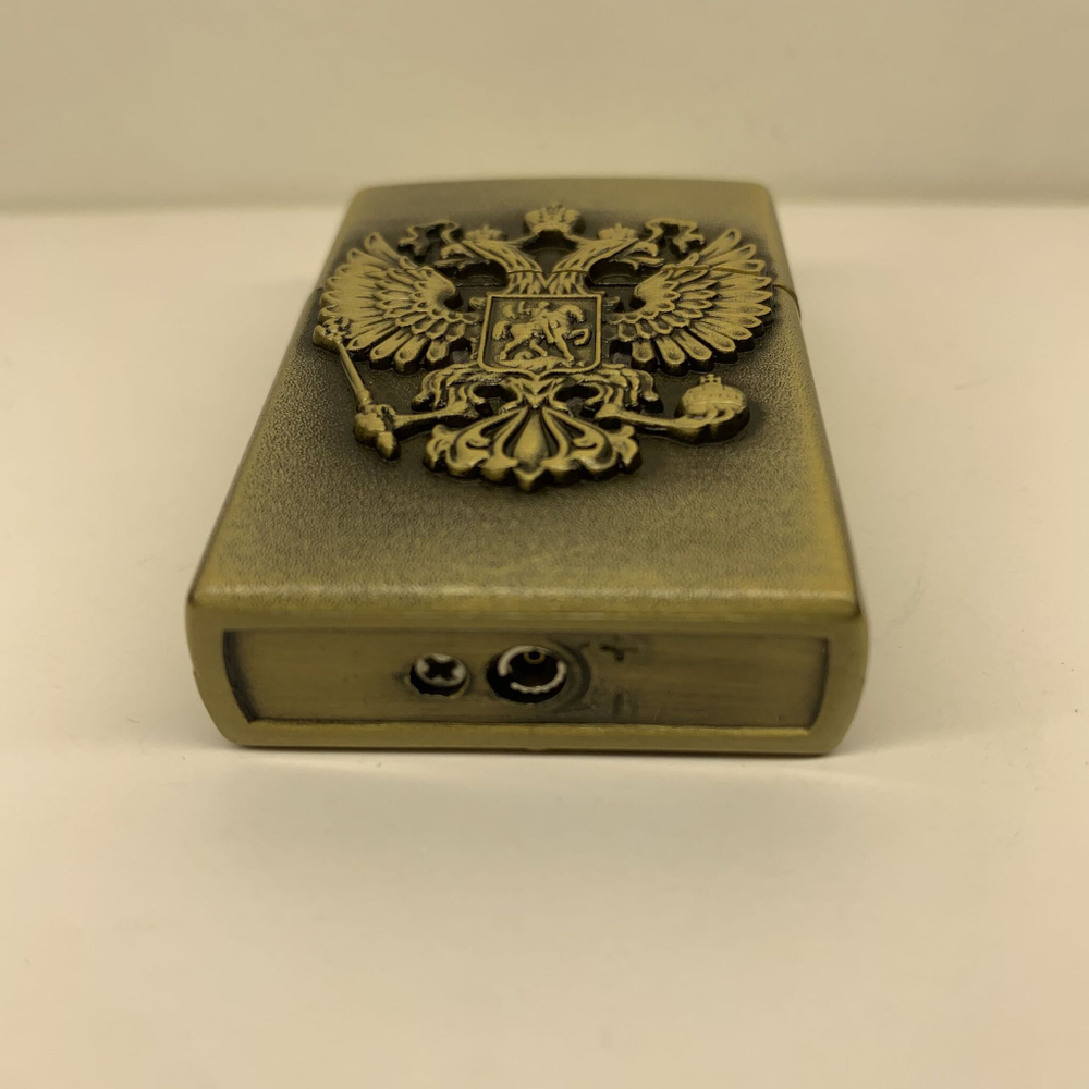подарочная зажигалка газовая Герб СССР, бронзовый