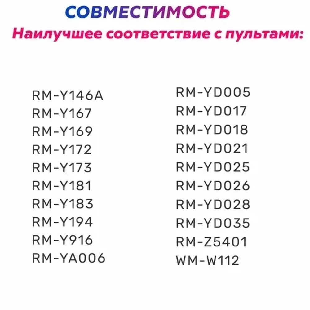 Пульт для SONY Универсальный RM-L1185