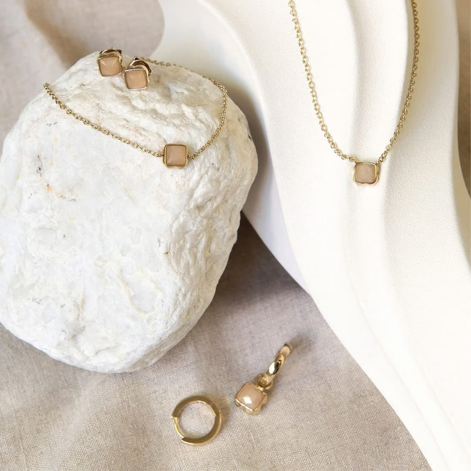 Серьги Coeur de Lion Cream jade (June) 1301/21-1424