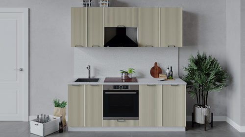 Кухонный гарнитур «Кимберли» длиной 200 см со шкафом НБ