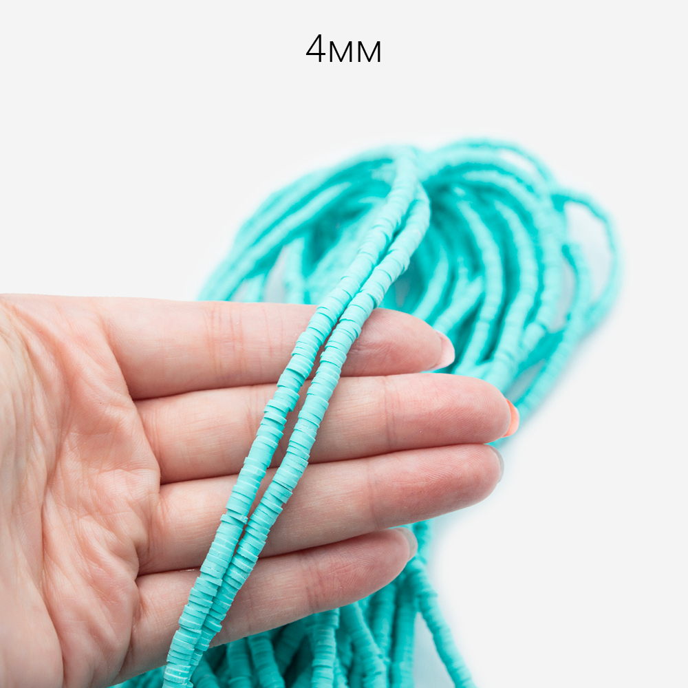 Бусины хеши, каучук, оттенок "Лазурь"