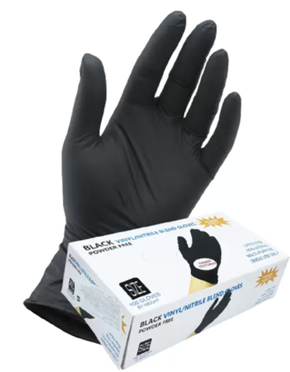 перчатки черные wally L 50 пар