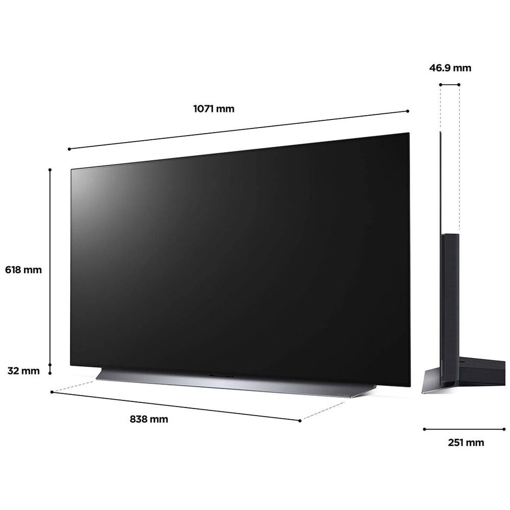 Телевизор ЖК 48" LG OLED48C24LA черный