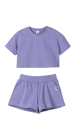 Костюм футболка и юбка-шорты "Аметистовый"