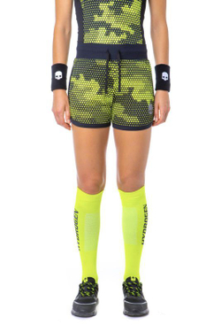 Женские теннисные шорты Hydrogen Women Tech Camo Shorts - camo fluo yellow/black