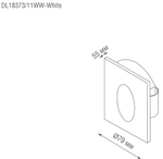 DL18373/11WW-White Donolux Светильник светодиодный, встроенный, 1 х 1Вт 350 мА, IP20, 79х79х24мм, монт. D63мм, Белый.+и