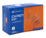 Скрепки канцелярские Workmate, 25 мм, никелевое покрытие, 100 штук в упаковке