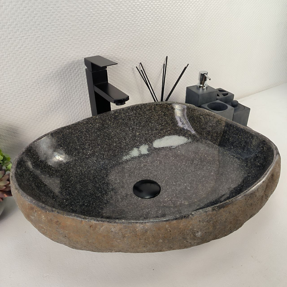 Раковина из речного камня RS-64923 53*45*15 0862