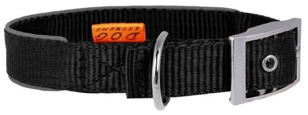 Ошейник двойной нейлон + светоотражающая вставка "Dog Extremе" (ширина 20мм, длина 30-40 см)