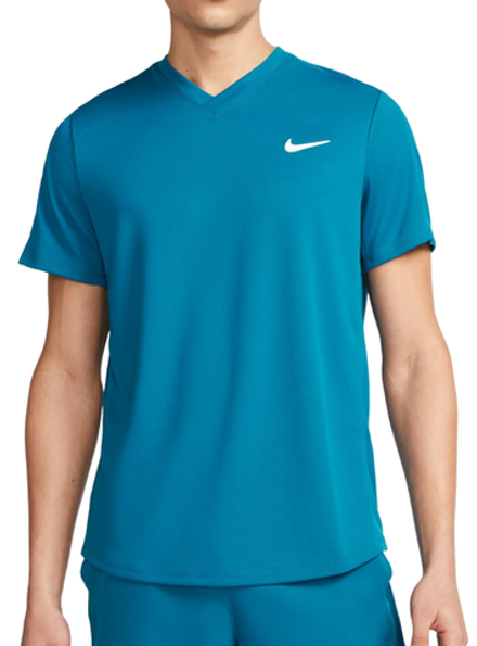 Мужская теннисная футболка Nike Court Dri-Fit Victory - green abyss/green abyss/white