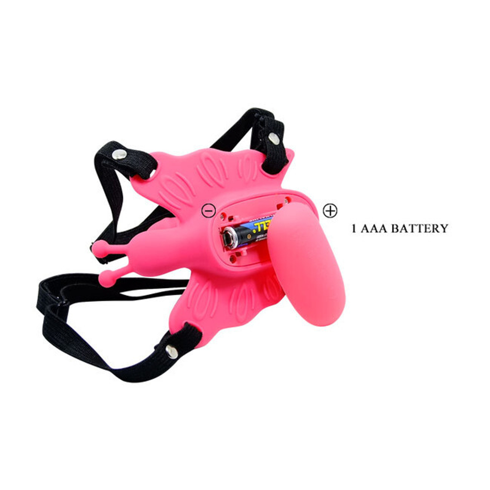 Бабочка с вагинальным стимулятором Ultra Passionate (10 режимов) (Цвет: розовый)