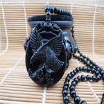 Подвеска Парящий орел Символ Власти Натуральный Обсидиан О-25