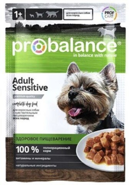 Корм ProBalance пауч Sensitive для взрослых собак c чувствит. пищеварением, 85гр (2726)