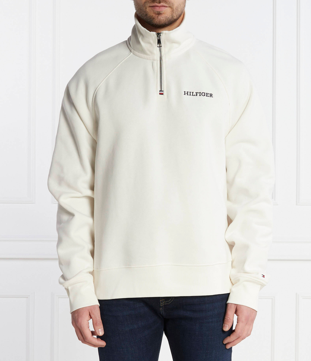 Худи MONOTYPE EMBRO HALF ZIP Tommy Hilfiger - экрю(MW0MW32737)