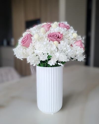 Букет из стабилизированных роз, 40 см