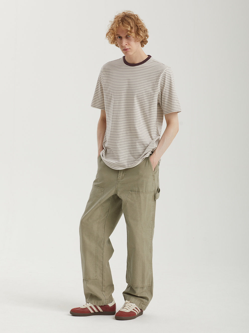 Мужская Футболка Striped Logo