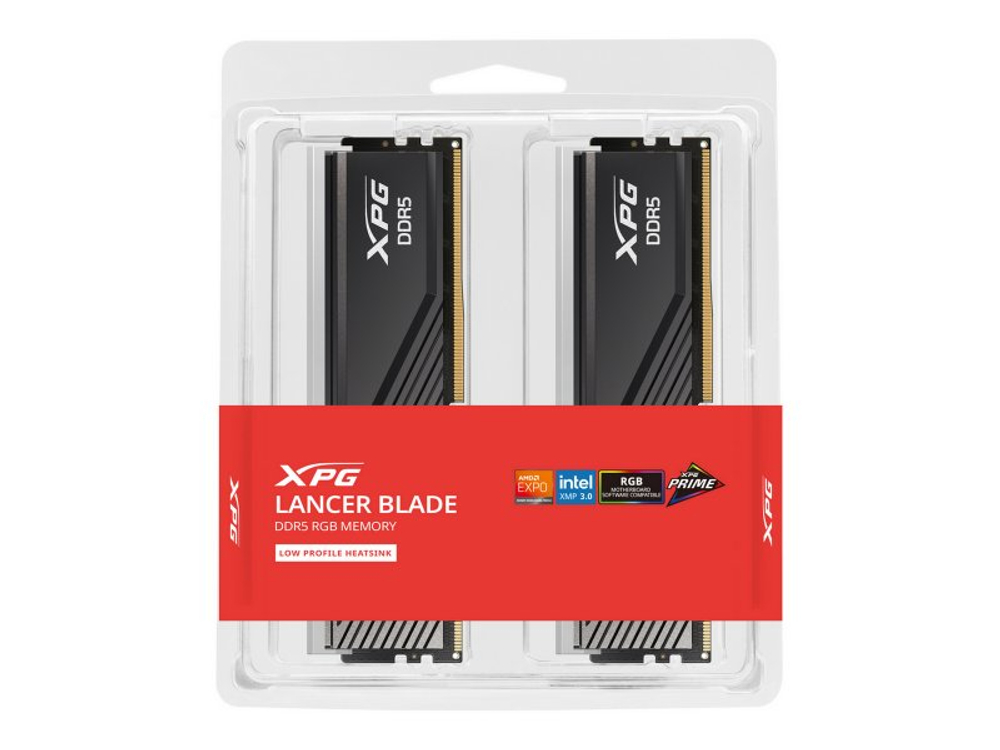 Оперативная память ADATA Lancer Blade RGB AX5U6000C3416G-DTLABRBK, DDR5 2х 32ГБ 6000 МГц, DIMM, RTL