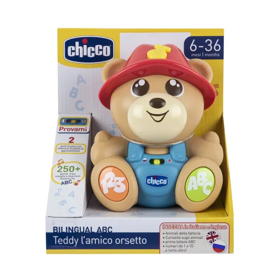 Игрушка развивающая двуязычная Chicco Говорящий мишка Teddy