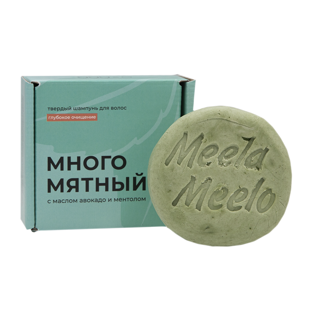 Твердый шампунь "Многомятный" в картонной коробке, ТМ MEELA MEELO