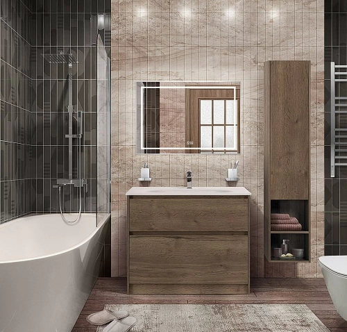 Тумба с раковиной BelBagno Kraft 800 Rovere Tabacco