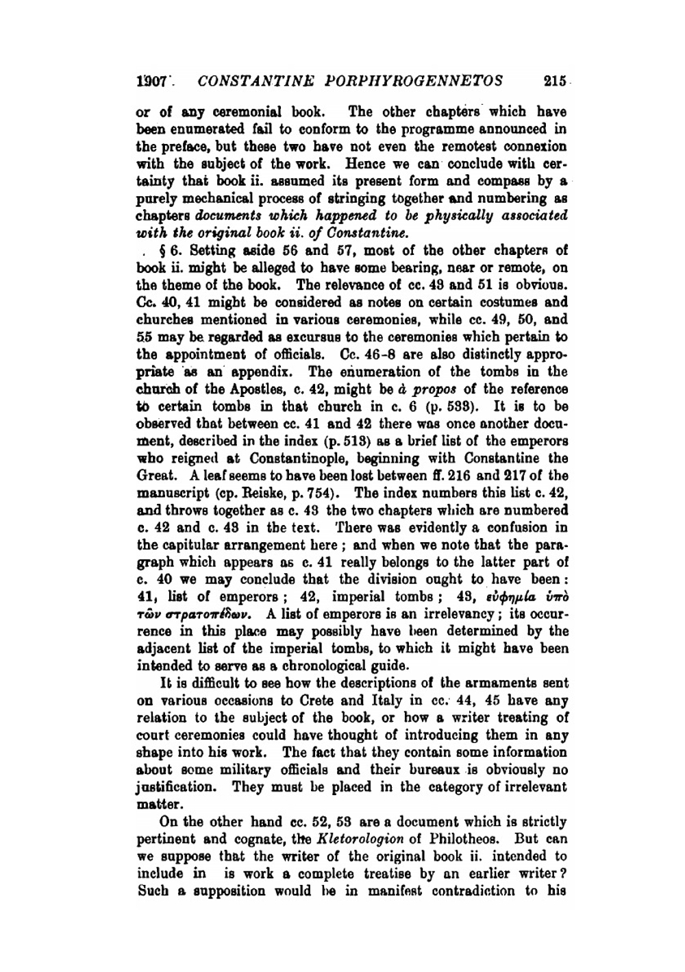 The Ceremonial Book of Constantine Porphyrogennetos | J. B. Bury