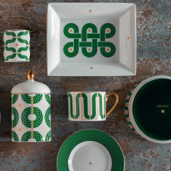 Чайная пара Farforite «Сплетено» 250 мл в подарочной коробке