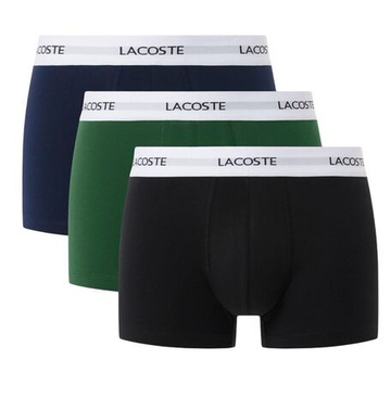 Мужские спортивные боксеры Lacoste Stretch Cotton Short 3P - black/green/navy blue