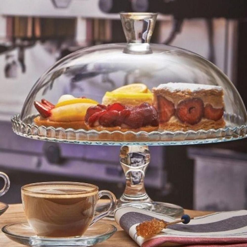 Подставка для торта 32 см h26 см со стеклянной крышкой d 30 см Патиссери Pasabahce